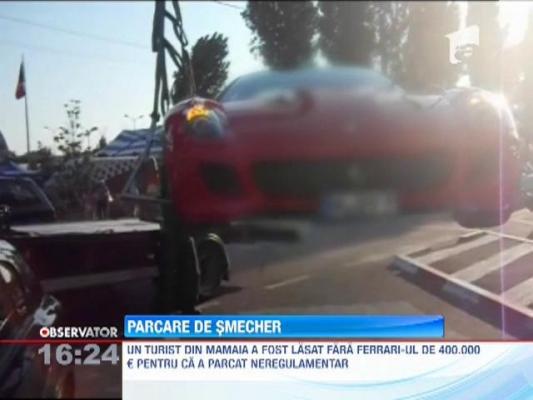 Politia a ridicat un bolid parcat neregulamentar in Mamaia