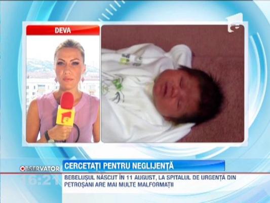 Ancheta in cazul bebelusului nascut fara picioare si fara o mana