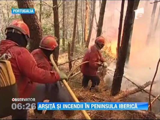 Peninsula Iberica se confrunta cu incendii puternice