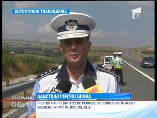 Actiune a politistilor, la nivel national, pentru combaterea vitezei excesive