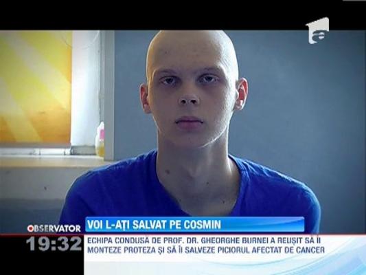 Voi l-ati salvat pe Cosmin! Adolescentul fusese diagnosticat cu osteosarcom, in aprilie 2013