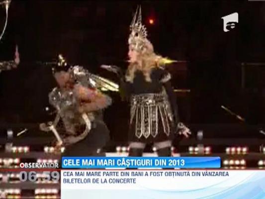 Madonna, cele mai mari castiguri financiare in 2013, intr-un top al celebritatilor