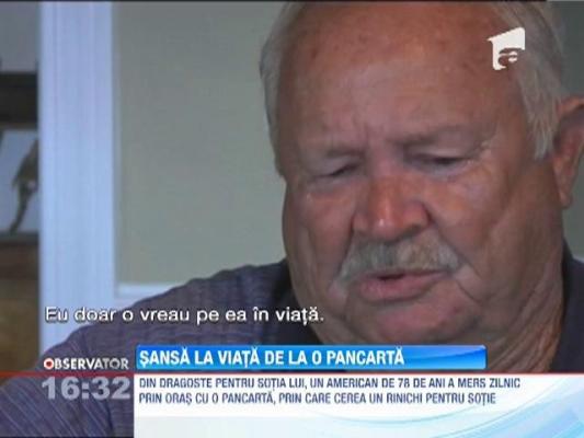 Sansa la viata de la o pancarta