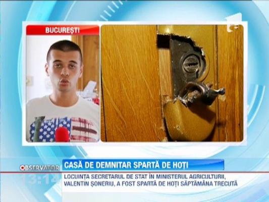 Locuinta secretarului de stat in Ministerul Agriculturii, Valentin Soneriu, sparta de hoti