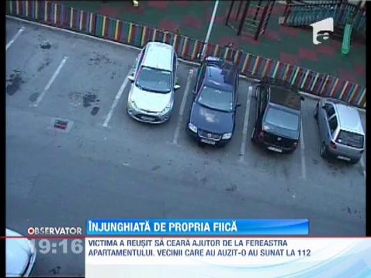 Injunghiata in gat de propria fiica