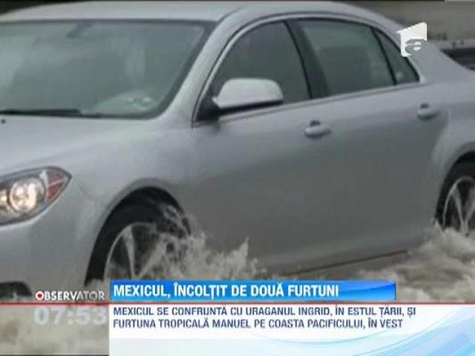 Alerta maxima! Mexicul, lovit de uragan si de o furtuna tropicala