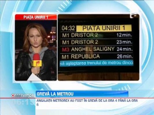 Greva de avertisment la metrou