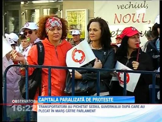 Capitala, paralizata de proteste