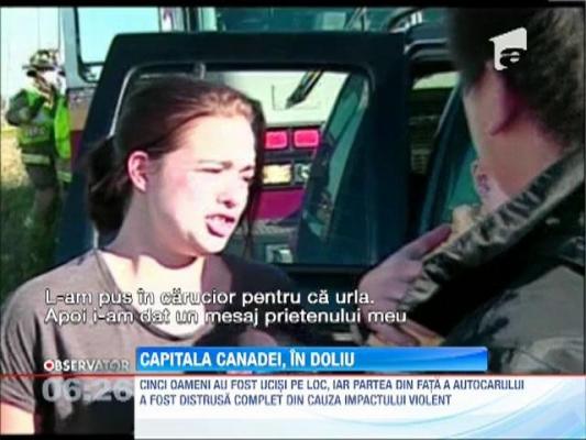 Doliu in Canada! Un tren a deraiat, dupa ce a fost lovit de un autobuz supraetajat