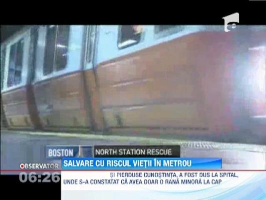 Operatiune de salvare emotionanta intr-o statie de metrou din Boston