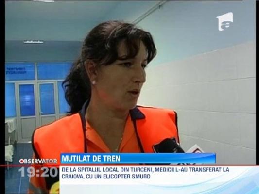 Tractorist mutilat de tren