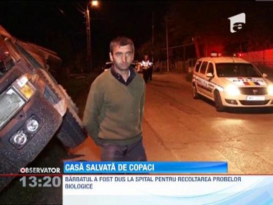 Un sofer beat s-a rasturnat in curtea unei familii din Iasi