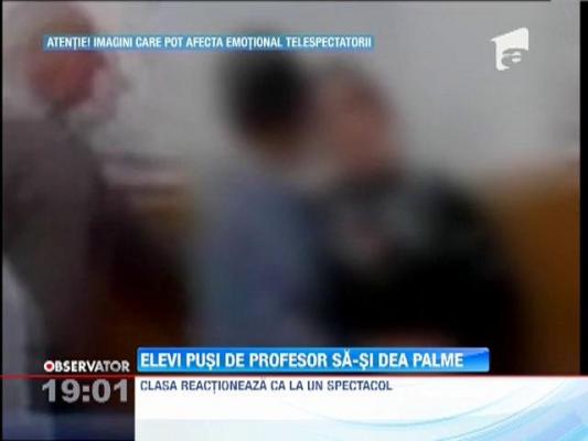 Doi elevi au fost pusi de profesorul lor sa se bata in clasa