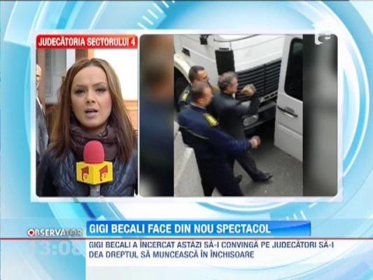 Gigi Becali a facut spectacol in sala de judecata