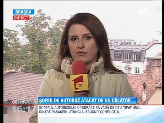 Brasov: Un sofer de autobuz a fost atacat de un calator