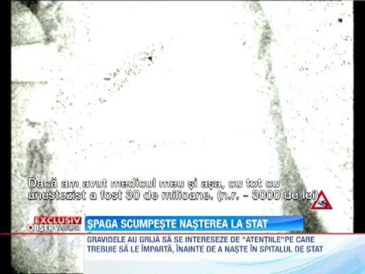 EXCLUSIV! Cat costa o nastere in maternitatile de stat din Romania