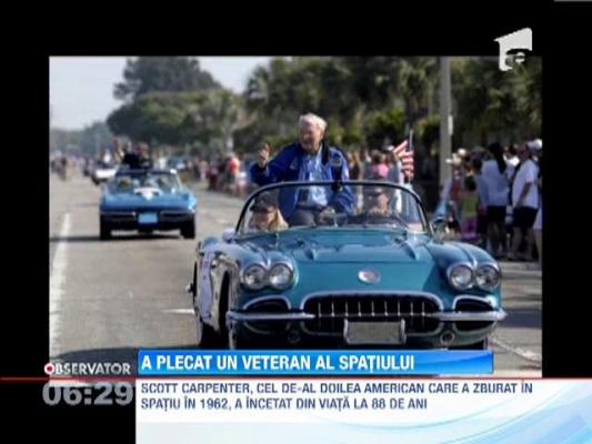 Scott Carpenter, unul dintre primii oameni care au calatorit in spatiu, a incetat din viata la 88 de ani