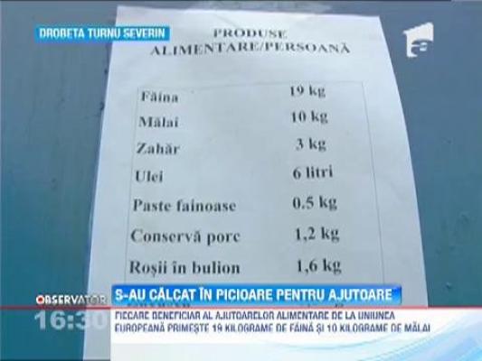 Turnu Severin: Sute de persoane s-au imbulzit la ajutoarele de la UE