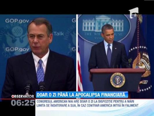 Americanii mai au o singura zi pentru a evita "apocalipsa financiara"