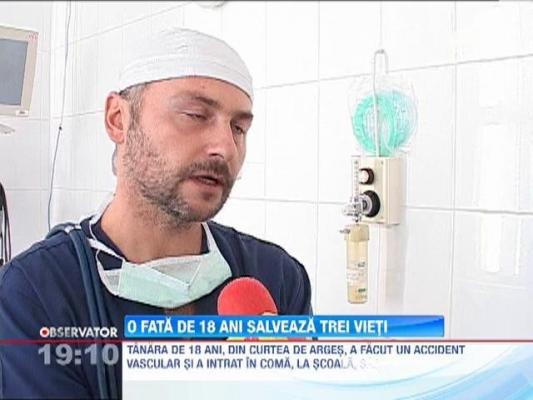 Eleva din Curtea de Arges care a intrat in coma la scoala va salva trei vieti