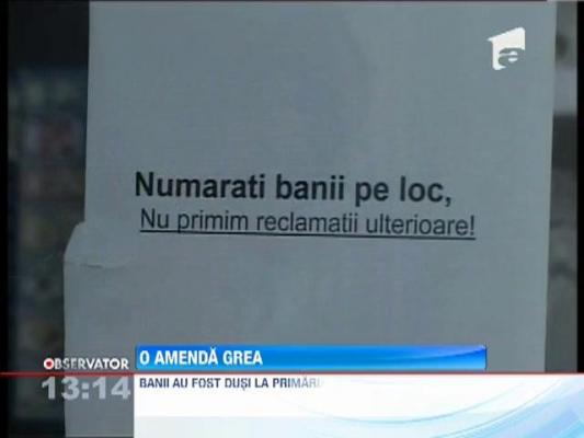 O femeie din Targu Mures si-a platit amenda de 1.500 de lei in monede
