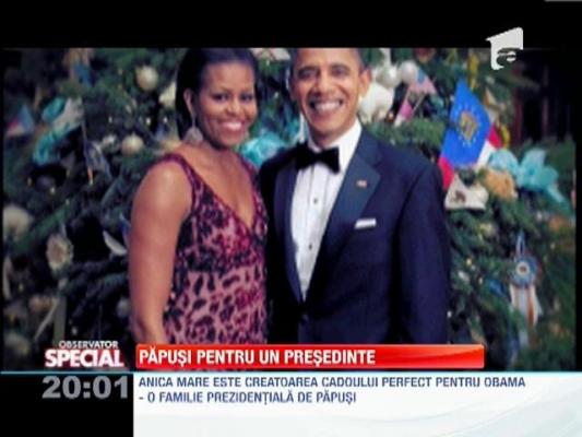 SPECIAL! O romanca face o familie de papusi dupa chipul si asemanarea familiei Obama