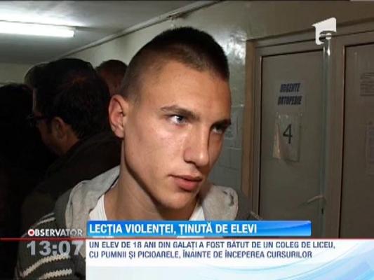 Un elev de 18 ani din Galati a fost crunt batut de un coleg