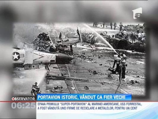 Primul "super-portavion" al marinei Statelor Unite a fost vandut cu un cent