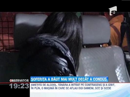O şoferiţă beată din Baia Mare a băgat doi oameni în spital