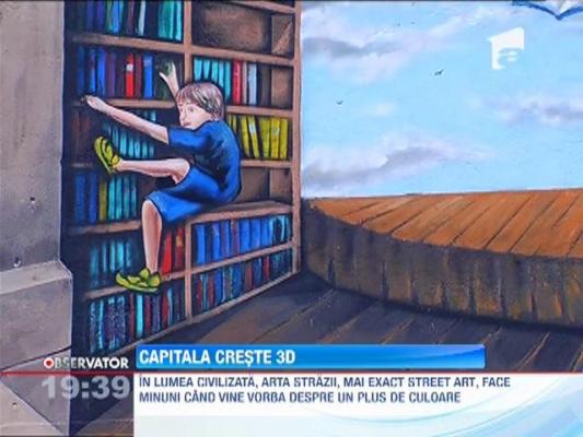 Prima pictură tridimensională pe o școală din România