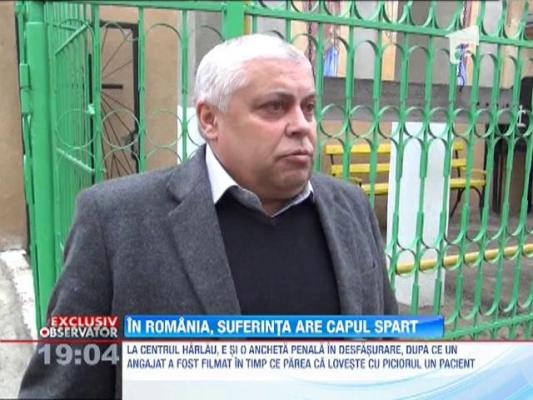 Imagini înfiorătoare într-un centru medical din Iaşi! O pacientă stă de zile întregi cu o rană deschisă la cap