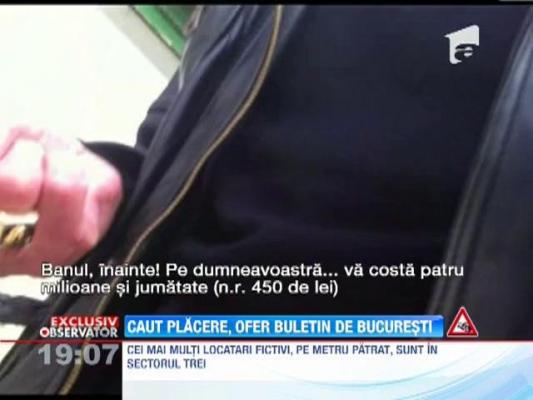 Favoruri sexuale în schimbul buletinului de Bucureşti