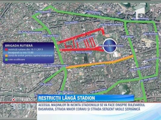 Restricţii de circulaţie lângă Arena Naţională