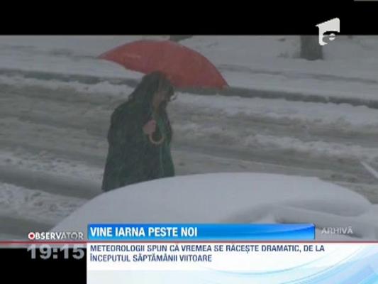 Vine iarna peste noi! Jumătate de ţară va fi acoperită de zăpadă