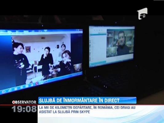 Înmormântare transmisă live pe internet