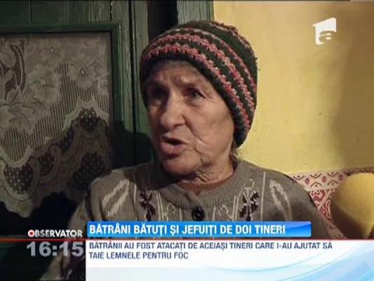 Doi bătrâni au fost bătuţi şi jefuiţi de doi tineri