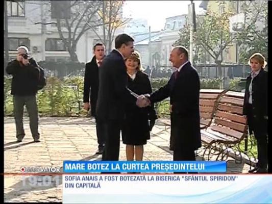 UPDATE / Sofia, nepoata preşedintelui, a fost botezată