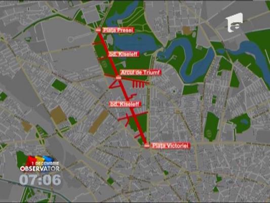 Parada militară închide nordul Capitalei