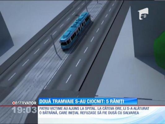 Două tramvaie s-au ciocnit la Iaşi! Cinci oameni au fost răniţi