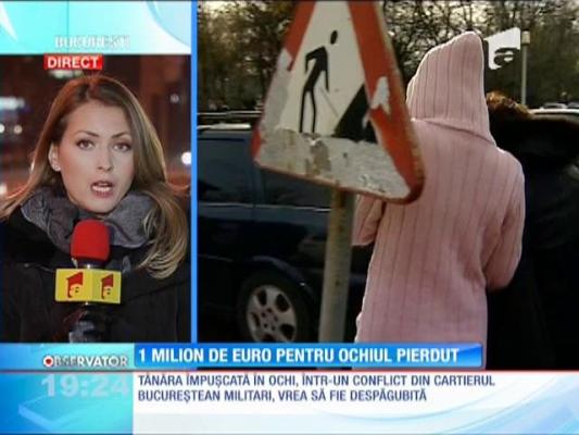 Tânăra împuşcată în ochi cere despăgubiri record