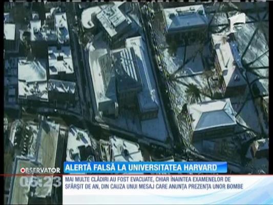 Alarmă falsă cu bombă la Harvard în SUA