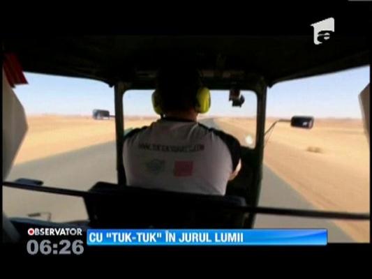 Doi tineri englezi au strabătut 42.000 de km cu un tuk tuk