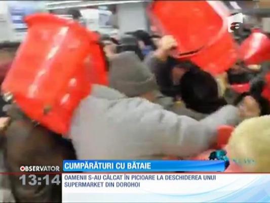 S-au călcat în picioare la deschiderea unui supermarket din Dorohoi