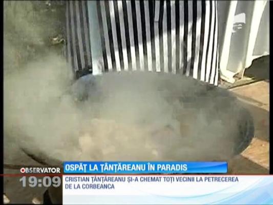 Ţânţăreanu a făcut ospăţ cu taur, porci şi o tonă de vin!