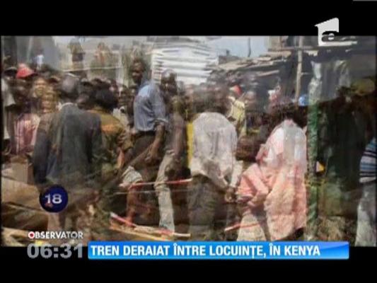Tren deraiat între locuinţe, în Kenia