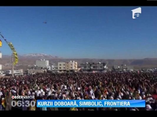 Kurzii doboară, simbolic, frontiera cu Siria