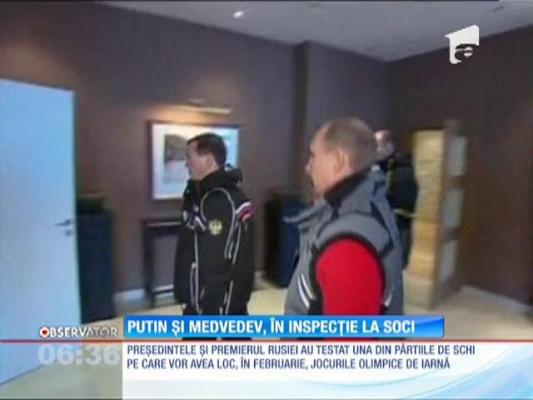 Putin și Medvedev, în inspecție la Soci