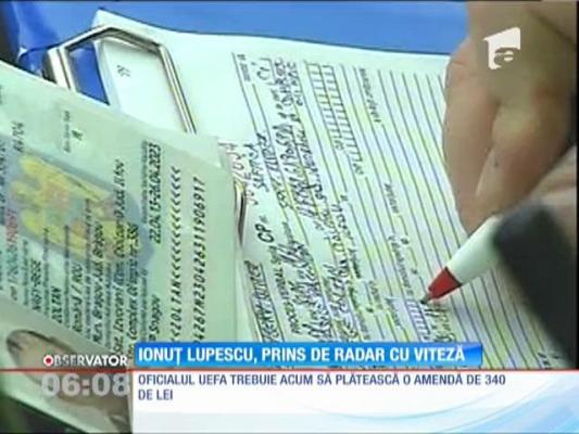 Ionuț Lupescu, prins de radar cu viteză