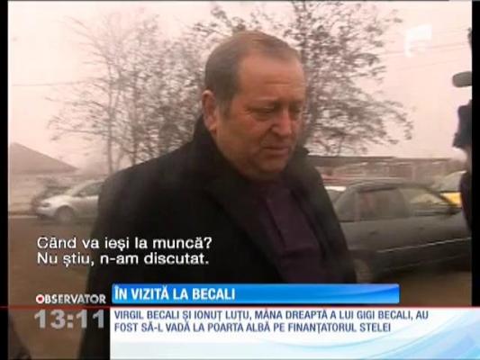 Ionuţ Luţu, în vizită la Becali