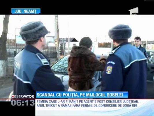 Un poliţist a fost călcat cu maşina pe picior de o şoferiţă nervoasă